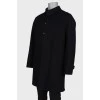 Men's black wool coat