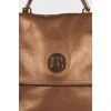 Copper coloured leather backpack-bag