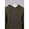Olive coloured hoodie with logo 