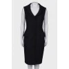Black wool collared dress