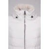White down jacket with fur collar