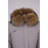Down jacket with natural fur
