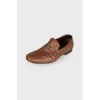 Men's embossed leather shoes
