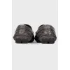 Men's gray embossed loafers