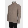 Men's geometric wool sweater