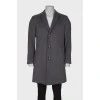 Men's gray wool coat
