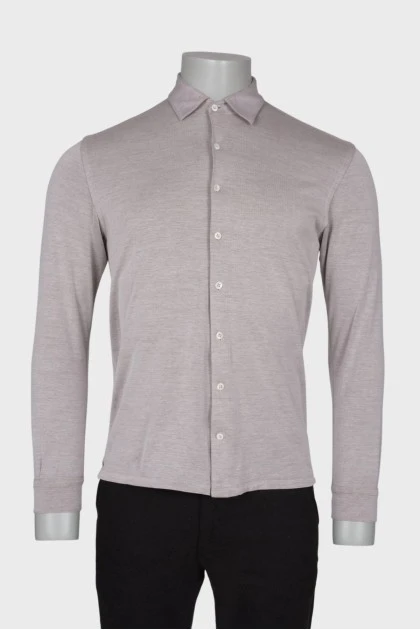 Gray straight fit shirt