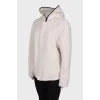 White hooded jacket