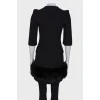 Black coat with 3/4 sleeves