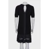 Knitted dress with ruffles at the hem