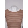 Fitted dress with frill