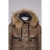 Brown jacket with fur hood