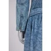 Denim suit jacket and skirt