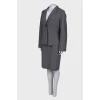 Wool gray suit with skirt