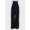 Black palazzo trousers with tag