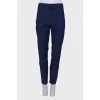 Blue banana trousers with tag
