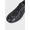 Men's leather sneakers with septum