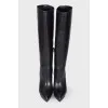 Stiletto leather boots