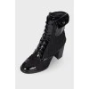 Tweed heeled boots
