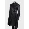 Vintage double-sided black sheepskin coat