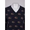 Wool sweater with brand logo