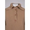 Cashmere button-down sweater