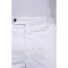 Men's white straight leg trousers