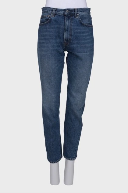 Navy blue high waist jeans