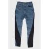 High rise combination jeans