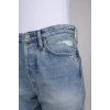 Washed-effect banana jeans