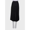 Pleated black midi skirt