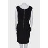 Black wool sheath dress