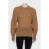 Brown loose sleeve sweater