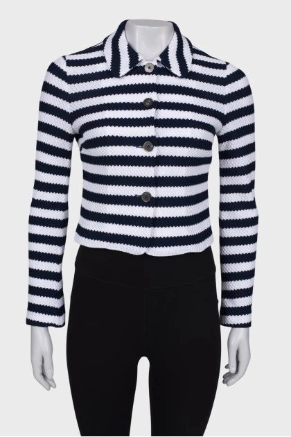 Striped knitted jacket