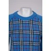 Checked wool sweater