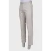Men's light gray trousers