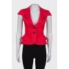 Red jacket with short sleeves