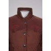 Brown jacket with embroidery