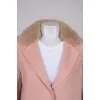 Wool coat with fur collar
