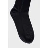 Men's dark blue socks with brand logo