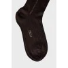 Men's brown socks with brand logo