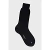 Men's black and blue logo socks