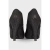 Pointed toecap textile shoes