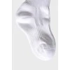 White socks with brand logo