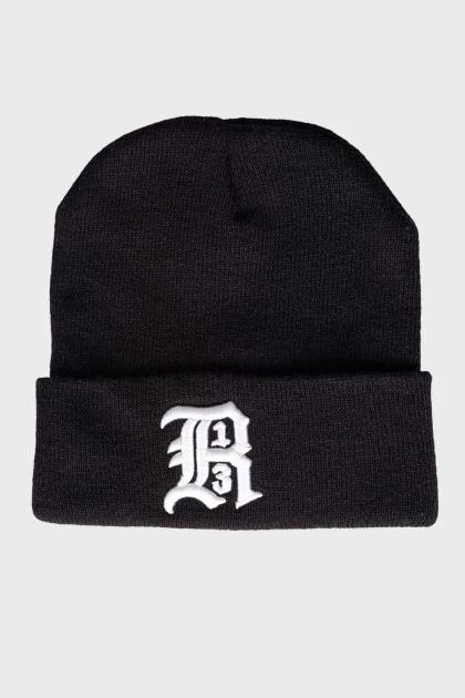 Black hat with brand logo
