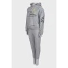 Gray tracksuit with print
