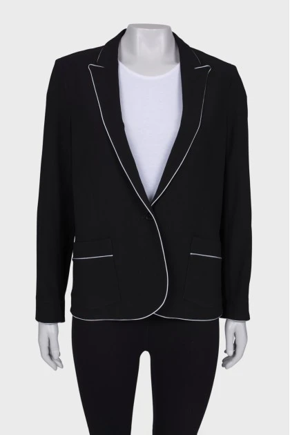 Black straight fit blazer