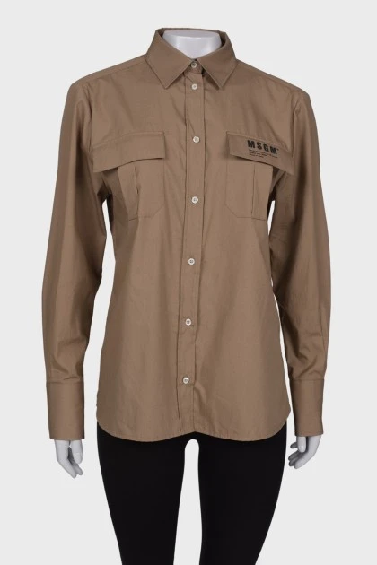 Brown shirt with tag
