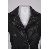 Leather jacket with stds om the collar 
