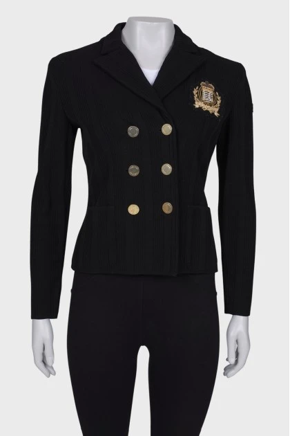 Black jacket with patch